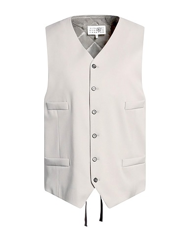 MM6 MAISON MARGIELA Vest Light grey 54% Polyester, 44% Virgin Wool, 2% Elastane