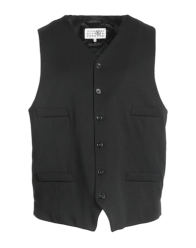 MM6 MAISON MARGIELA Gilet Nero 54% Poliestere, 44% Lana Vergine, 2% Elastan