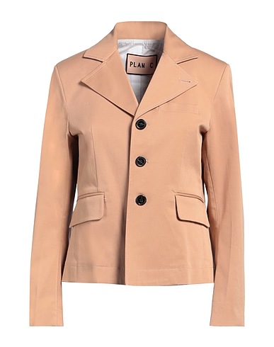 PLAN C Blazer Light brown 97% Cotton, 3% Elastane