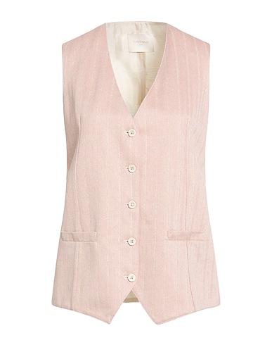 CIRCOLO 1901 Waistcoat Antique rose 66% Linen, 34% Cotton