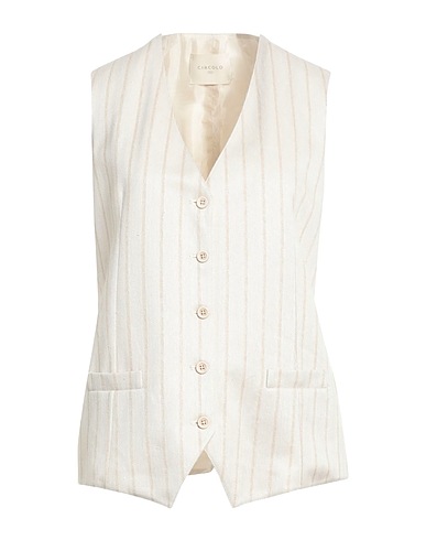 CIRCOLO 1901 Vest Beige 66% Linen, 34% Cotton