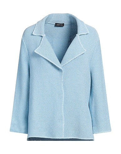 ANNECLAIRE Blazer Sky blue 37% Viscose, 28% Cotton, 22% Polyester, 12% Polyamide, 1% Metal