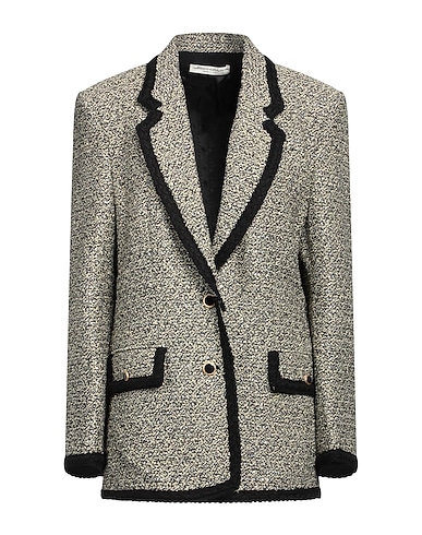 ALESSANDRA RICH Blazer Yellow 71% Cotton, 18% Polyester, 11% Polyamide, Acrylic