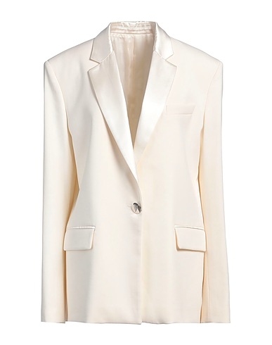 THE ATTICO Blazer Ivory 98% Virgin Wool, 2% Elastane, Silk