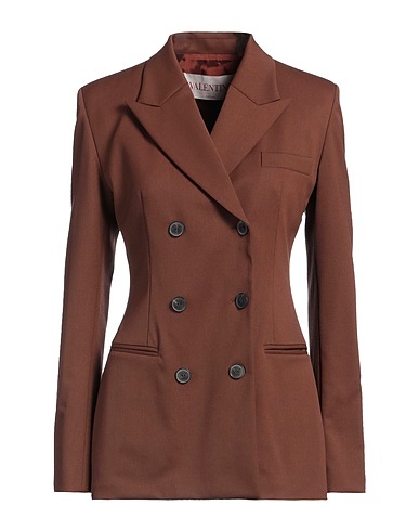 VALENTINO GARAVANI Blazer Chocolate brown 98% Virgin Wool, 2% Elastane