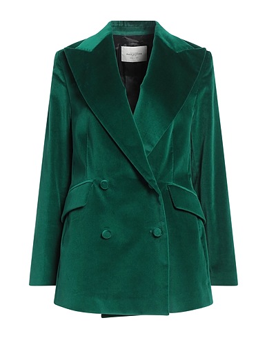BALLANTYNE Blazer Emerald green 70% Silk, 30% Linen