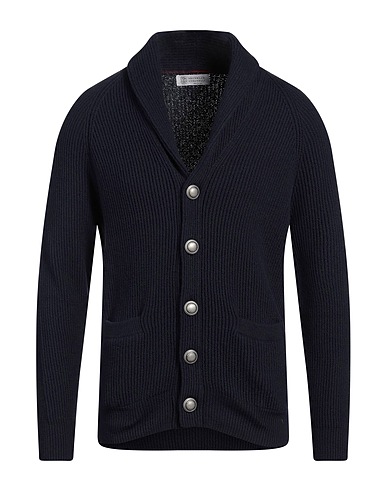 BRUNELLO CUCINELLI Cardigan Midnight blue 100% Cotton