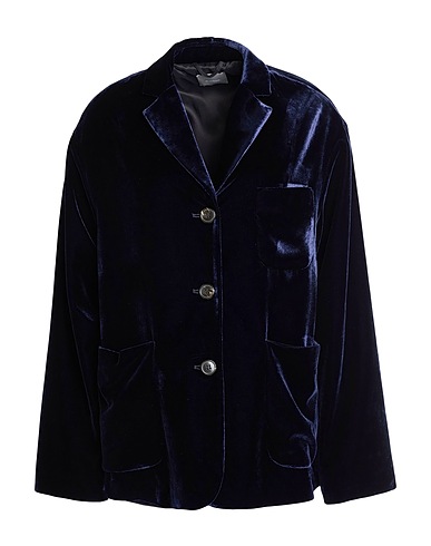 KILTIE Blazer Navy blue 75% Viscose, 25% Silk