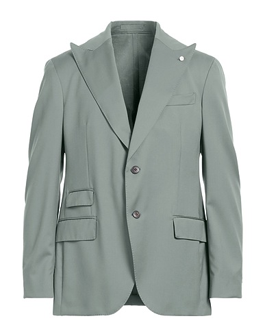 LUIGI BIANCHI Mantova Blazer Military green 100% Virgin Wool