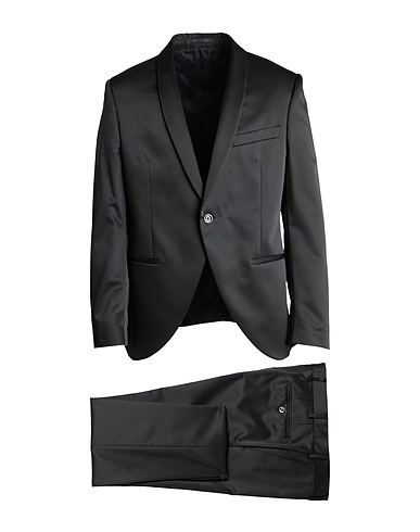 LUIGI BIANCHI Mantova Suits Black 54% Polyester, 46% Wool