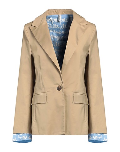 SOUVENIR Blazer Beige 97% Cotton, 3% Elastic fibres