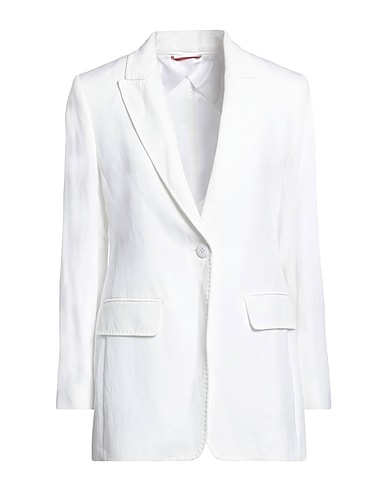 MAX MARA STUDIO Giacca Bianco 70% Viscosa, 30% Lino