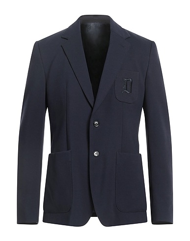 DONDUP Blazer Navy blue 69% Viscose, 25% Polyamide, 6% Elastane