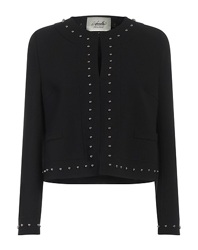 ROBERTO QUAGLIA Jacket Black 96% Virgin Wool, 4% Elastane