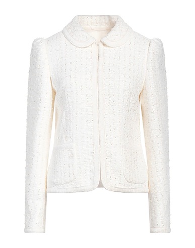 MAISON COMMON Jacket White 93% Polyamide, 5% Viscose, 2% Polyester