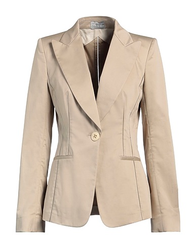 MANTÙ Blazer Beige 93% Cotton, 5% Elastane, 2% Silk