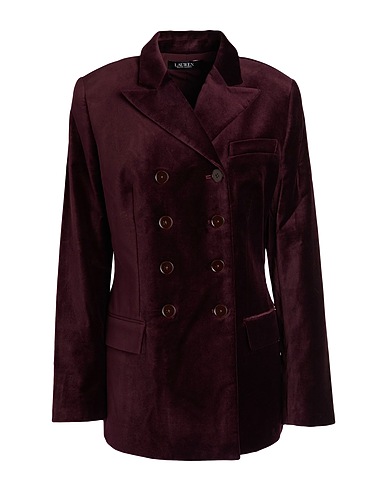 LAUREN RALPH LAUREN Blazer Burgundy 98% Cotton, 2% Elastane