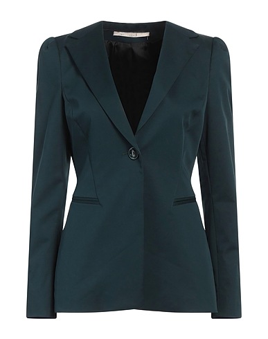 SCHUMACHER Blazer Dark green 97% Cotton, 3% Elastane