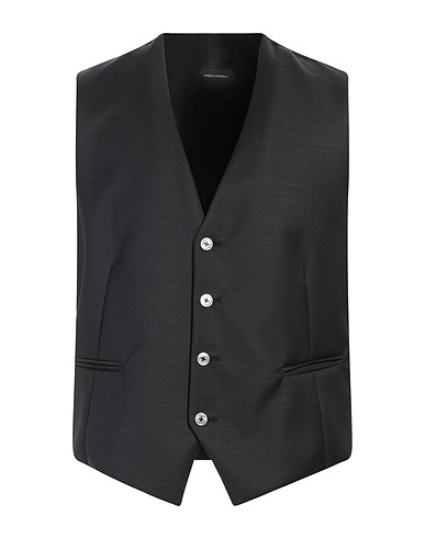 ANGELO NARDELLI Waistcoat Charcoal 100% Virgin Wool