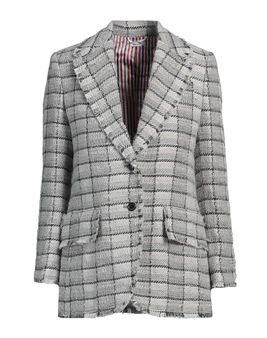 THOM BROWNE Giacca Grigio chiaro 28% Lana mohair, 23% Lana Vergine, 22% Altre Fibre, 20% Seta, 7% Lana