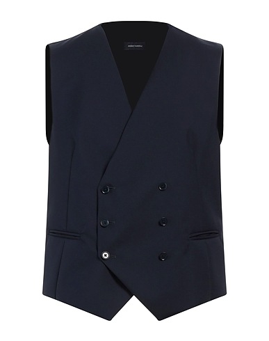 ANGELO NARDELLI Gilet de costume Bleu nuit 100% Laine vierge