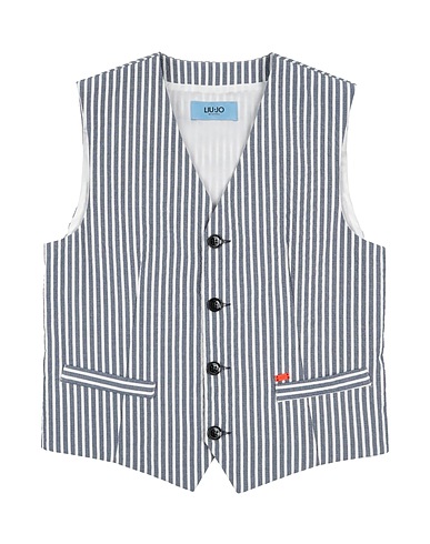LIU •JO MAN Suit vest Blue 64% Cotton, 35% Polyester, 1% Elastane