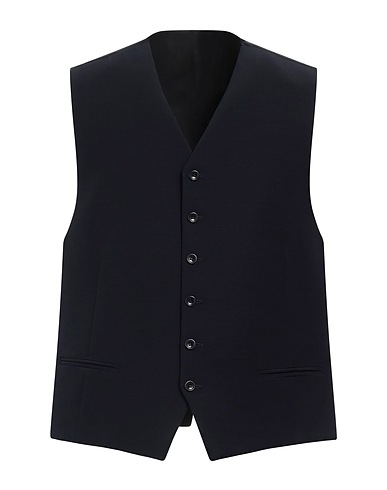 ANGELO NARDELLI Waistcoat Midnight blue 50% Wool, 50% Acrylic