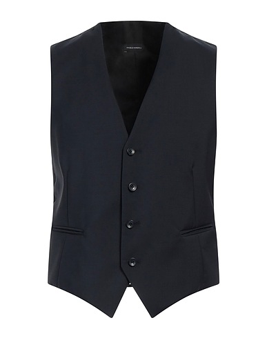 ANGELO NARDELLI Waistcoat Midnight blue 100% Virgin Wool