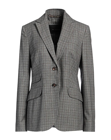 KITON Blazer Grey 100% Wool, Calfskin