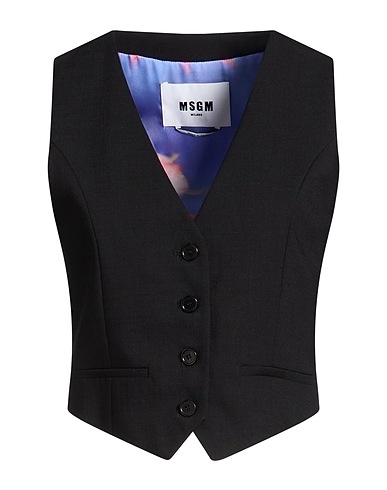 MSGM Waistcoat 91% Viscose, 8% Polyester, 1% Elastane