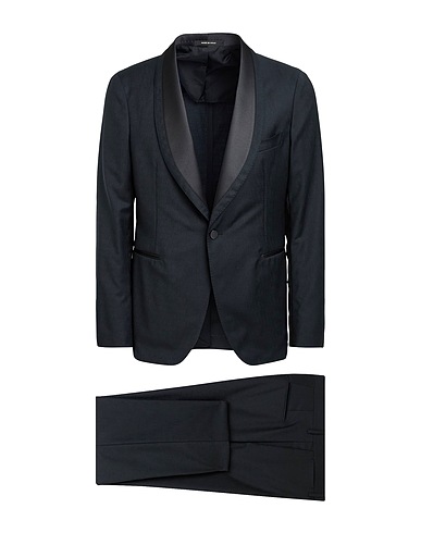 TAGLIATORE Suits Black 100% Super 110s Wool
