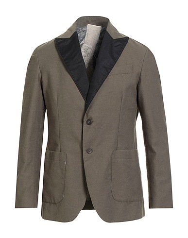 MESSAGERIE Blazer Verde militare 66% Cotone, 24% Lino, 10% Poliestere