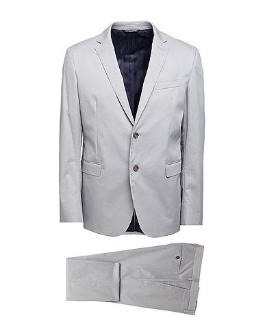 MESSAGERIE Suits PATRIZIO PISCAGLIA Grey 97% Cotton, 3% Elastane