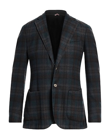 SANTANIELLO Blazer Deep teal 70% Wool, 30% Polyamide