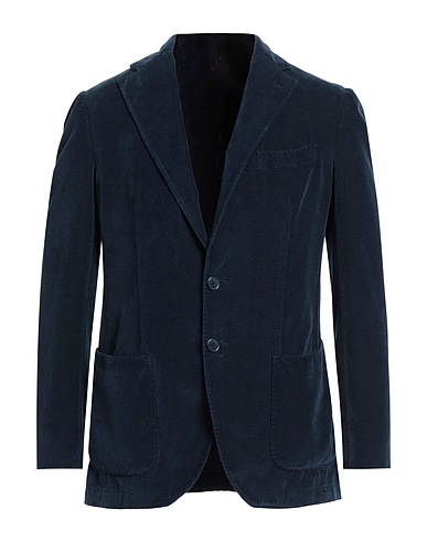 SANTANIELLO Blazer Navy blue 100% Cotton