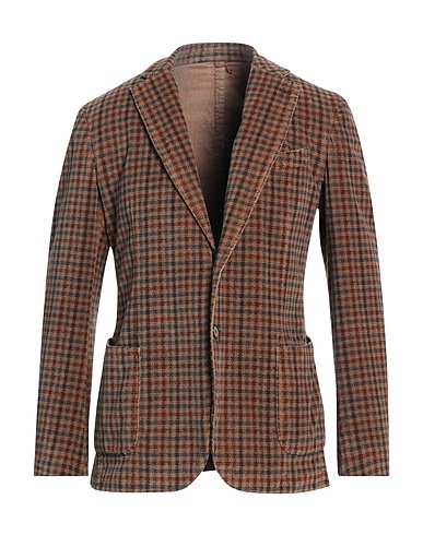 SANTANIELLO Blazer Brown 97% Cotton, 3% Elastane
