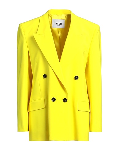 MSGM Blazer Yellow 96% Virgin Wool, 4% Elastane