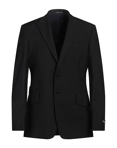 PAUL SMITH テーラードジャケット ブラック ウール 84% / モヘヤ 16%