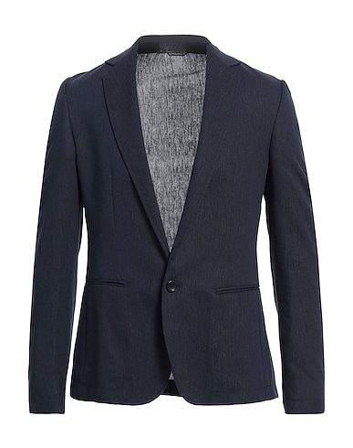 DANIELE ALESSANDRINI HOMME テーラードジャケット ミッドナイトブルー リネン 55% / レーヨン 45%