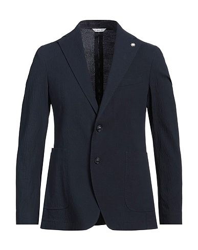 MANUEL RITZ Blazer Midnight blue 50% Lyocell, 49% Cotton, 1% Elastane