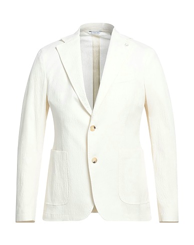 MANUEL RITZ Blazer White 50% Lyocell, 49% Cotton, 1% Elastane