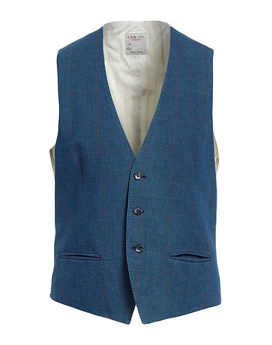 L.B.M. 1911 Waistcoat Blue 75% Cotton, 25% Linen