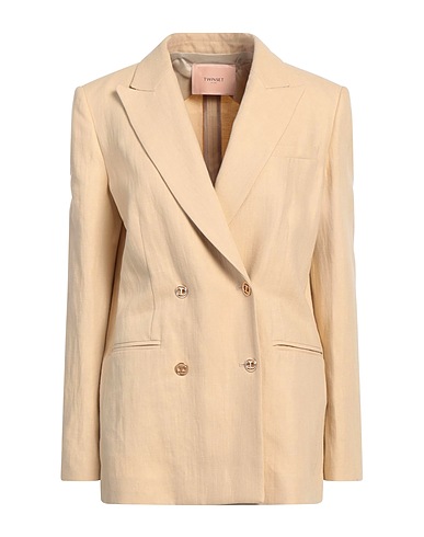 TWINSET Blazer Beige 52% Cotton, 48% Linen