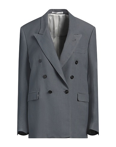 GRIFONI Blazer Grey 72% Viscose, 28% Linen