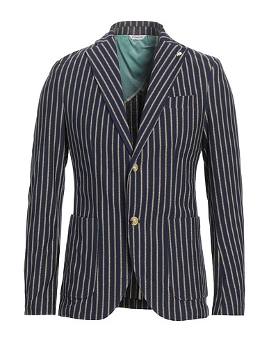 MANUEL RITZ Blazer Midnight blue 98% Cotton, 2% Elastane