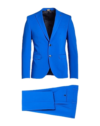 MANUEL RITZ Suits Bright blue 70% Polyester, 24% Viscose, 6% Elastane