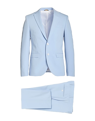 MANUEL RITZ Suits Sky blue 70% Polyester, 24% Viscose, 6% Elastane