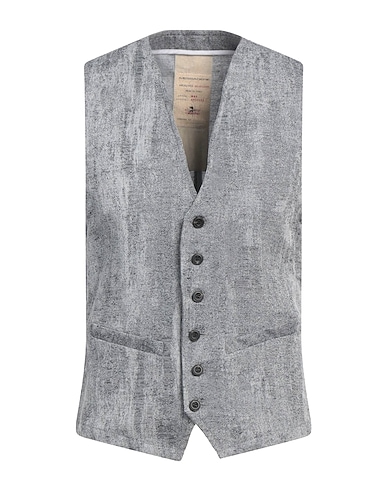 MESSAGERIE Suit vest BLU NOTTE 70% Cotton, 30% Linen