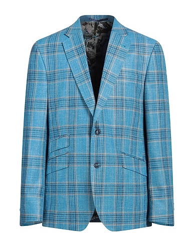 ABSEITS Blazer Azure 69% Virgin Wool, 16% Silk, 13% Linen, 2% Polyamide