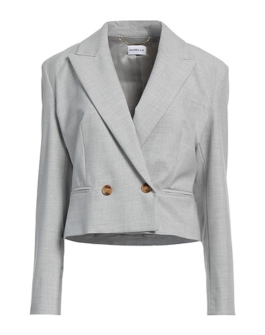 MARELLA Blazer Light grey 63% Polyester, 34% Viscose, 2% Elastane, 1% Polyamide